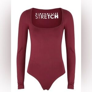Simon Miller Deep Red Long Sleeve Bodysuit